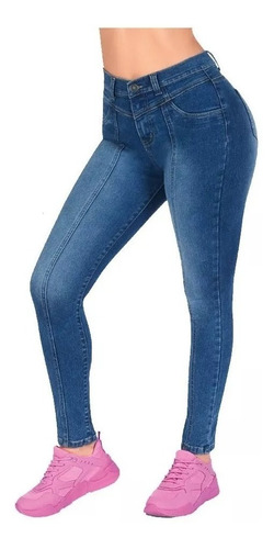 Pantalon/jeans Dama Cklass 100-59 Push Up Azul Pv20