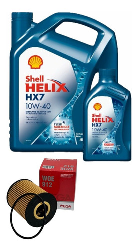 Aceite Helix Hx7 10w40 + Filtro Aceite Fiat Punto 1.6 16v