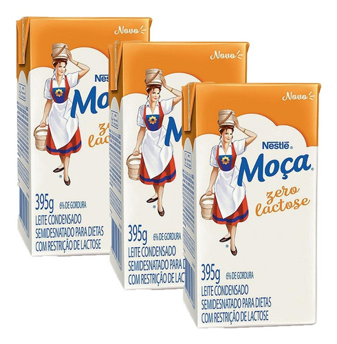 3x Leite Condensado Zero Lactose Moça Nestlé 