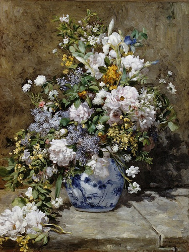 Lienzo Tela Auguste Renoir  Ramo De Primavera 70x93cm