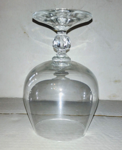Juego Copas Coctail Cristal Pie Diamantado Especial Cognac (Usado)