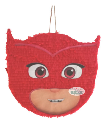 Piñata Buhita Pj Mask Rojo , Lady Bug, Cat Noir 