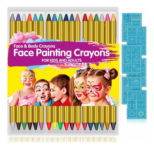 Crayones De Pintura Facial Para Niños, 36 Varillas De Maquil
