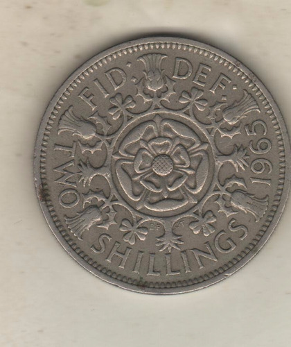 Gran Bretaña Moneda De 2 Shillings Año 1965 Km 906 - Xf