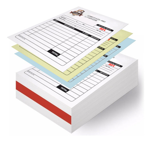 1000 Notas Personalizadas 1/4 Autocopiable 1 Copia Con Folio