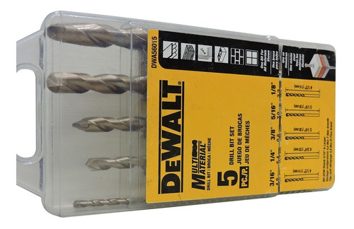 Set De 5 Brocas Multimaterial Dewalt Dwa56015