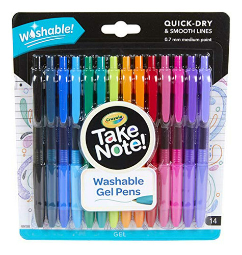 Bolígrafos De Tinta De Ge Crayola Colored Gel Pens, Washable