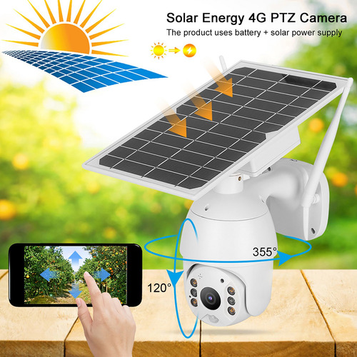Imagen 2 de 7 de Cámara Inteligente De Energía Solar 4g Alerta Ptz Ip66 Imper