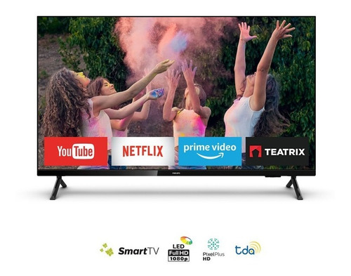 Imagen 3 de 9 de Smart Tv Full Hd 43 Pulgadas Philips 43pfd6825/77 1080p Hdr