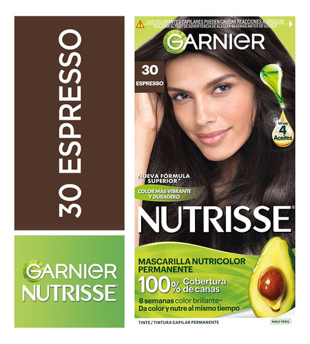 Coloracion Nutrisse Clasico Tono 30 Espresso Nutrisse