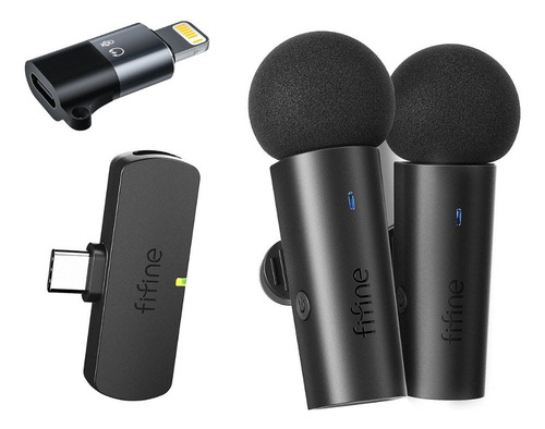 Micrófono Lavalier Fifine M8 Wireless Para Android Y iPhone