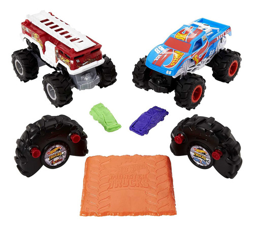 Rc Monster Trucks Paquete De 2, 1 Rc Race Ace Y 1 Rc Hw...