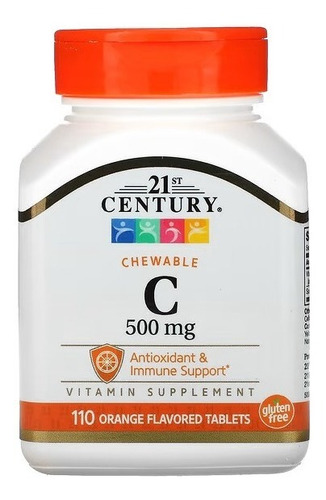 21st Century I Vitamin C I 500mg I 110 Masticables I Orange 