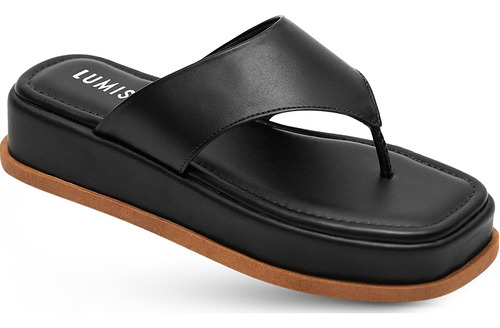 Tamanco Flatform Confortável Chinelo De Dedo Sandália Papete