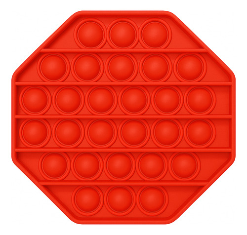 Brinquedo Pop It Fidget Sensorial Octogonal Vermelho