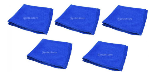 Toalla De Limpieza De Coche De Microfibra Azul 5 Piezas