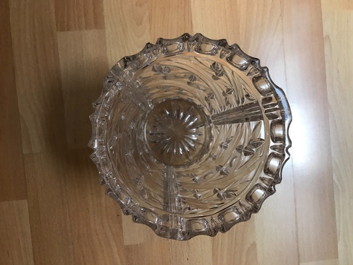 Florero De Cristal Cortado (Usado)