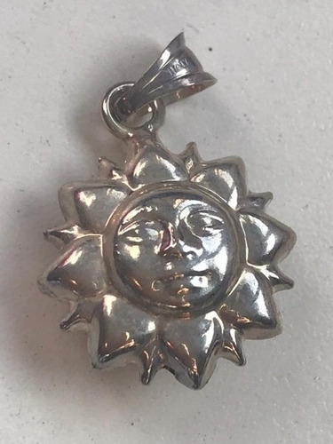 Sol Escudo Uruguay Dije Plata 925 20 Mm Inflado Kendra Joyas