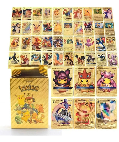 Mazo De 55 Cartas Doradas Pokemon Tcg Coleccionable Ltf Shop