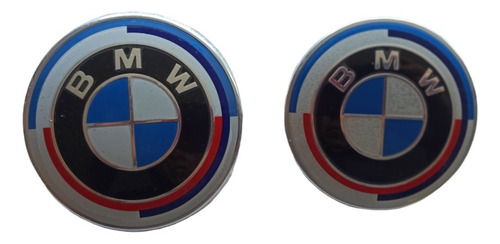 Emblema Bmw Cofre 82mm Y Cajuela 74mm 50 Aniversario Bmw