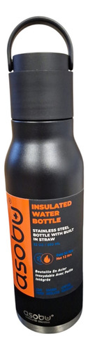 Botella Asobu Metro Termica 650 Ml Color Negro