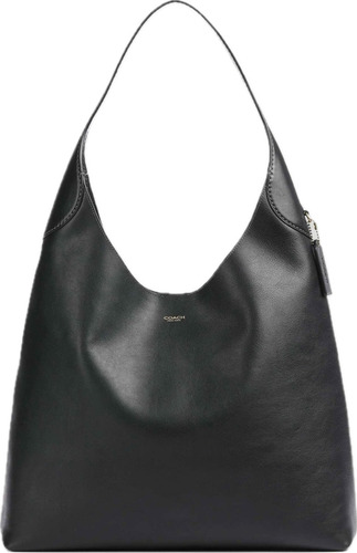Bolsa Shoulder Negro En Piel Brooklyn 39 Mujer Color Ne Diseño De La Tela Lisa