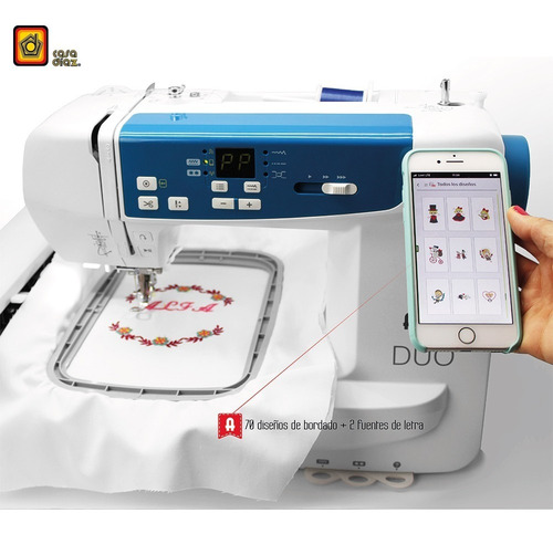 Máquina De Coser Y Bordadora Doméstica 2 En 1 - Alfa Dúo