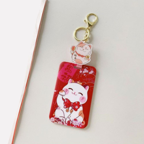 Funda Protectora Para Tarjetas Fortune Cat Kawaii