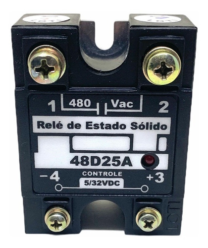 Relé De Estado Sólido Loti 25a 48d25 Controle 5-32vdc 480v