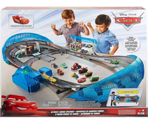 Super Pista Disney Cars Ultimate Florida Con Rayo Mcqueen