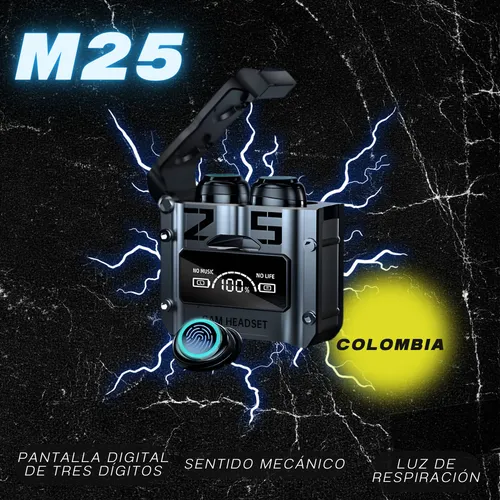 Audífonos Inalámbricos Gamer Bluetooth 5.3 M25 Táctil Hi-fi