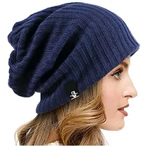 Comprar Gorros Sombreros Y Boinas De Punto Holgado Para Mujer Azul