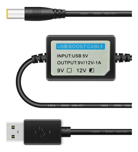 Cable De Carga Usb Power Boost De 5 V A 12 V, 1 A, Conversió