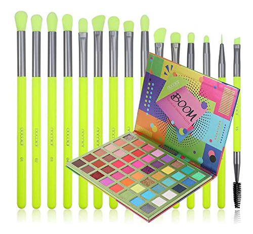 Docolor 15pcs Cepillos De Maquillaje De Ojos De Ojo 48 Color