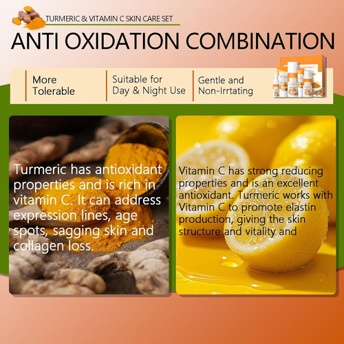 Cúrcuma + Vitamina C Set De Cuidado De La Piel Loción De Cúr