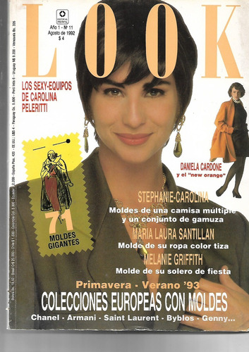 Revista Look #11 1992 Carolina Peleritti Cardone Santillan