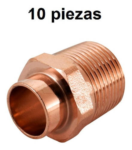 Conector Macho De Cobre 3/4 Iusa (10 Piezas)