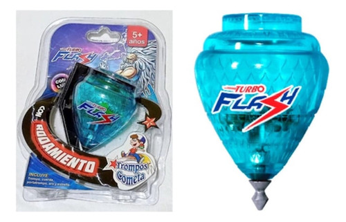 1 Trompo Turbo Flash Velocidad Force Cometa Sin Luz Elige Co Azul Acero