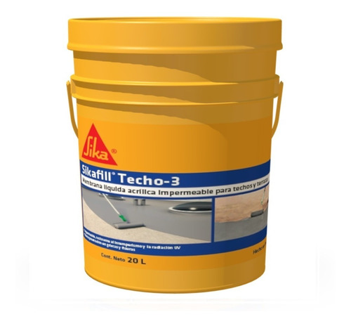 Recubrimiento Impermeable Sikafill Techo -3 Gris Por 20l