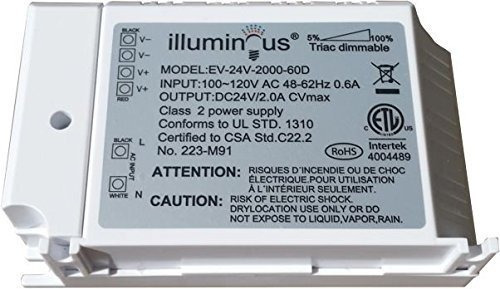 24v 48w Cv Regulable Dc Led Driver Etl Ul Aprobado