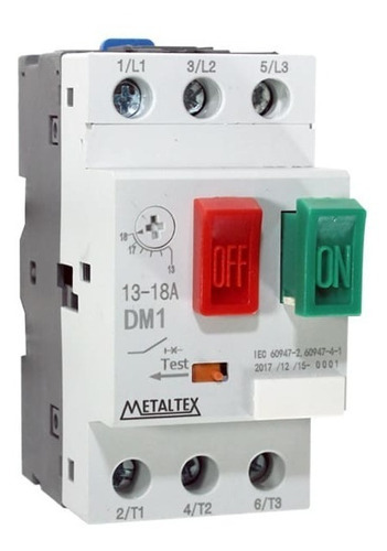 Disjuntor Motor Reg 13~18 Dm1-18a - Metaltex