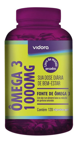 Omega 3 Auxilia A Memória E O Coração 1000mg 120 Caps Gel