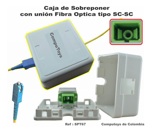Cajita Para Conectar Fibra Optica Internet Sc Computoys Sas