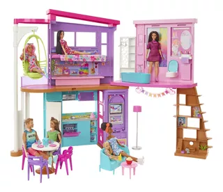 Barbie Casa Malibu Casa De Muñecas 2 Pisos 30 Pzas 12 Msi