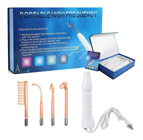 Alta Frecuencia Portatil  4 Electrodos Facial Y Corporal