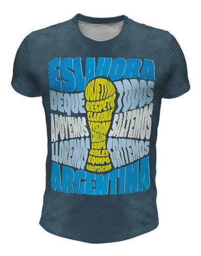 Remera Camiseta Argentina Mundial Futbol Mod 3 Irarte