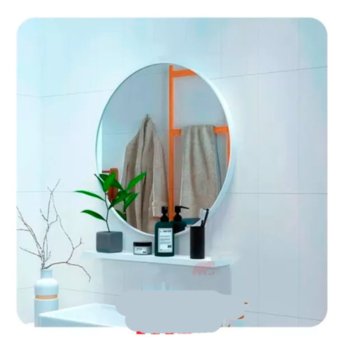 Combo Espejo 80 Cm + Repisa Flotante Baño Dormitorio Living