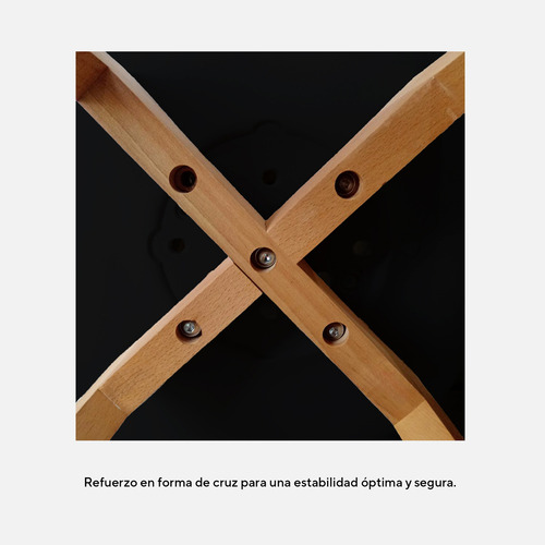 Set 2 Sillas De Comedor Tulip Patas De Madera Asiento Colcho Estructura de la silla Negro