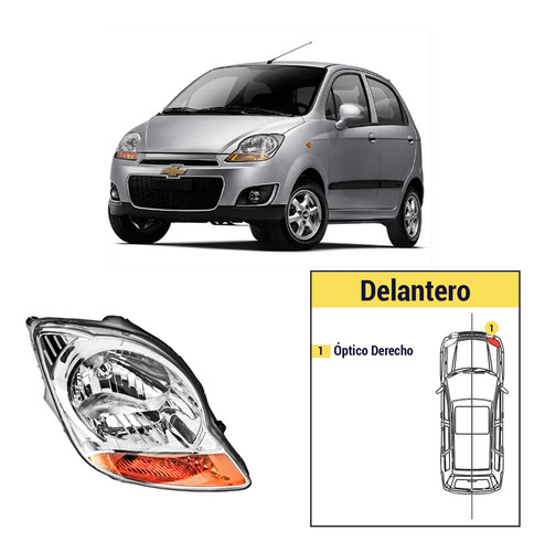 Óptico Derecho Chevrolet Spark Lt 2006 - 2014