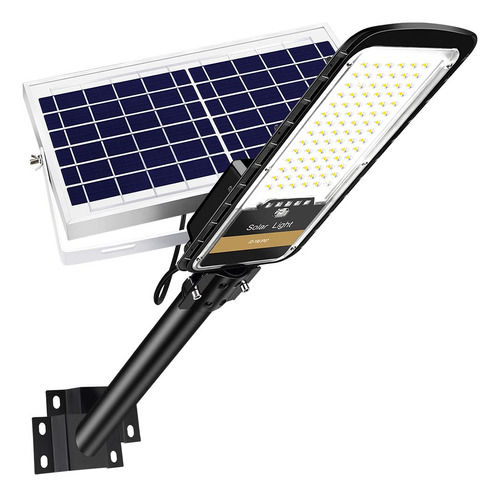 Ruokid Lmpara Solar De Calle De 80 W, 84 Led De 1500 Lm Ip67